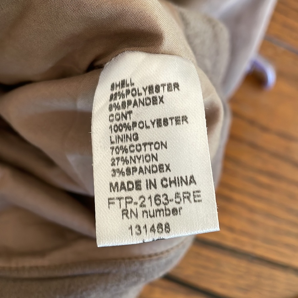 Fate Taupe Fringe Faux Suede Moto Jacket Large - Picture 11 of 11